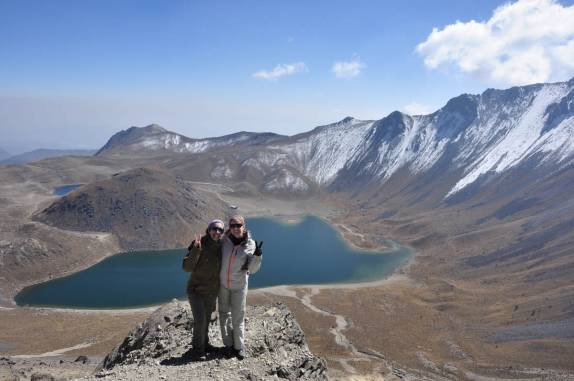 Com a Val no Nevado de Toluca, na região central do México
